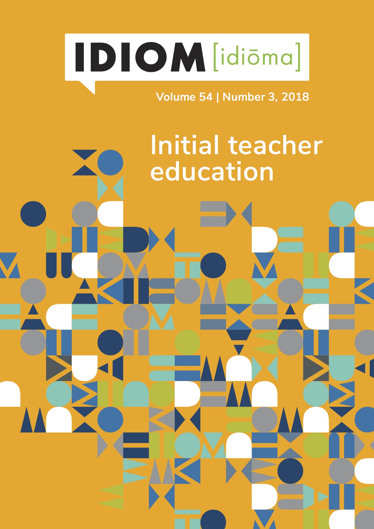 Idiom Volume 54 No 3, 2018 - Initial teacher education