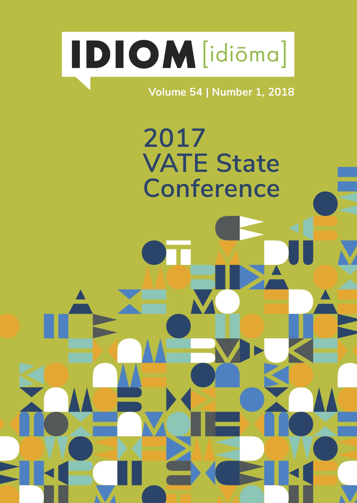 Idiom Volume 54 No 1, 2018 - 2017 VATE State Conference